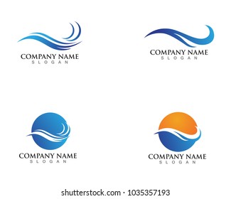 Sea Waves Logo Set Sun Waves Stock Vector (Royalty Free) 1060257329 ...