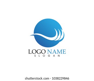 Waves beach logo and symbols template icons app
