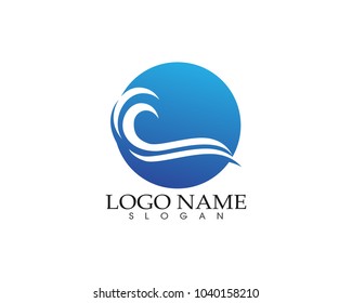 Waves beach logo and symbols template icons app