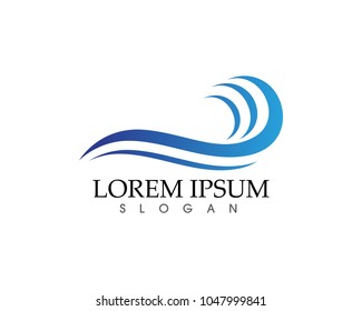 Waves beach logo and symbols template icons app
