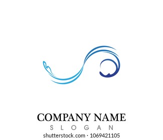 Waves beach logo and symbols template icons app
