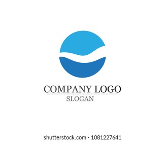 Waves beach logo and symbols template icons app
