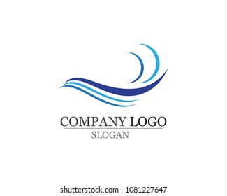 Waves beach logo and symbols template icons app
