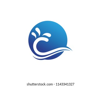 Waves beach logo symbols template icons app