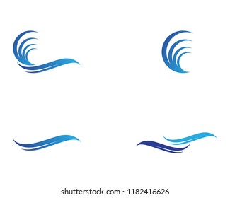 Waves beach logo and symbols template icons app