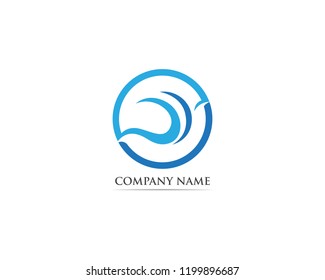 Waves beach logo and symbols template icons app
