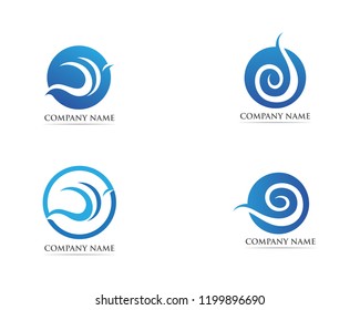 Waves beach logo and symbols template icons app