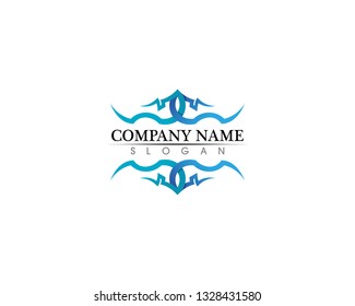 Waves beach logo and symbols template icons app