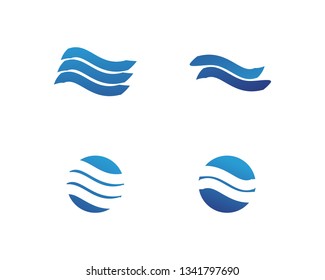 Waves beach logo and symbols template icons app
