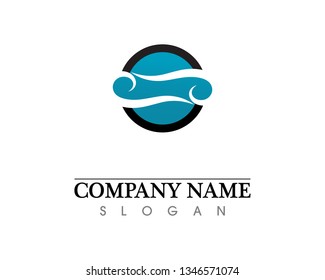 Waves beach logo and symbols template icons app
