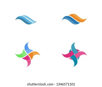 Waves beach logo and symbols template icons app
