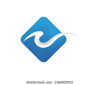 Waves beach logo and symbols template icons app