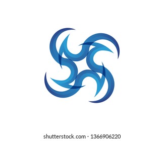 Waves beach logo and symbols template icons app