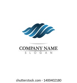 Waves beach logo and symbols template icons app
