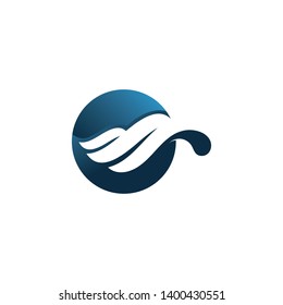 Waves beach logo and symbols template icons app
