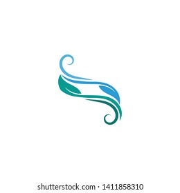 Waves beach logo and symbols template icons app
