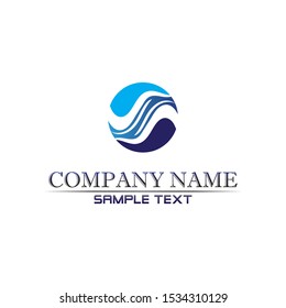 Waves beach logo and symbols template icons app