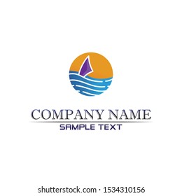 Waves beach logo and symbols template icons app