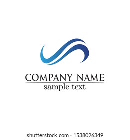 Waves beach logo and symbols template icons app