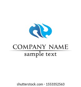 Waves beach logo and symbols template icons app
