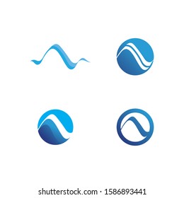 Waves beach logo and symbols template icons app