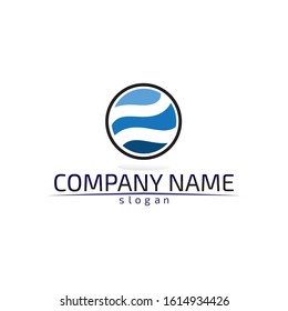 Waves beach logo and symbols template icons app