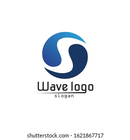 Waves beach logo and symbols template icons app
