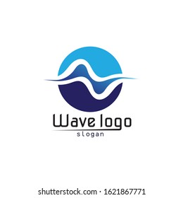 Waves beach logo and symbols template icons app
