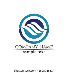 Waves beach logo and symbols template icons app
