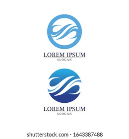 Waves beach logo and symbols template icons app