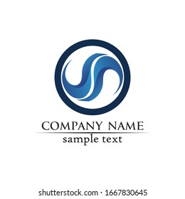 Waves beach logo and symbols template icons app