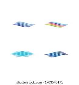 Wave Beachlogos und Symbole Template Icons App