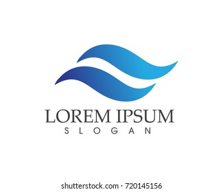 Waves beach logo and symbols template icons app
