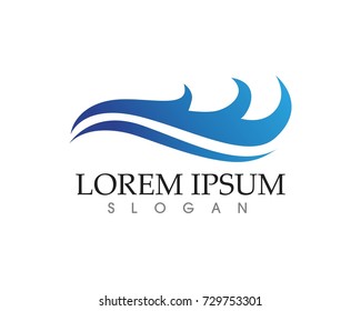 Waves beach logo and symbols template icons app
