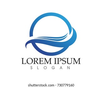 Waves beach logo and symbols template icons app