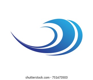 Waves beach logo and symbols template icons app
