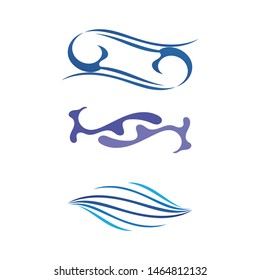 Waves beach vector logo and symbols template icons app
