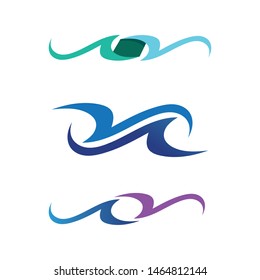Waves beach vector logo and symbols template icons app
