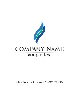 Waves blue beach logo and symbols template icons app