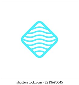 waves blue logo vector design