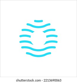 waves blue logo vector design