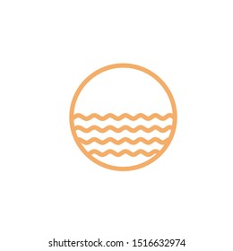 waves in the circle logo designs