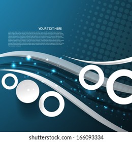 Waves and Circles Background