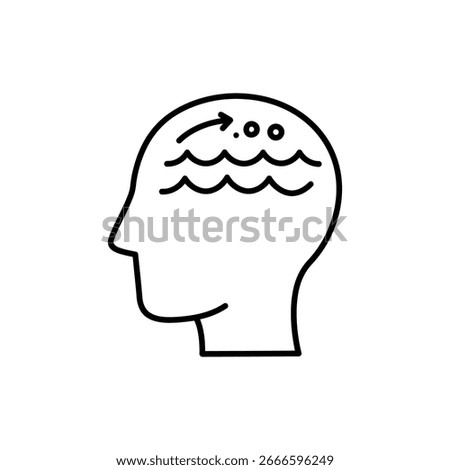 Waves Clearing Head Symbolizing Uncluttered Mind and Clarity