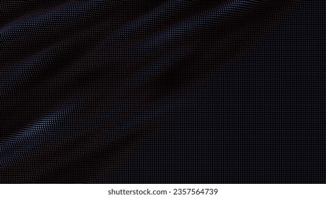 waves of colorful points. Digital data splash of point array. Futuristic smooth glitch UI element