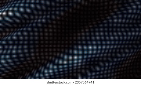 olas de puntos coloridos. Esplandor de datos digitales de una matriz de puntos. Elemento de interfaz de usuario futurista con brillo suave