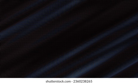 waves of colorful points. Digital data splash of point array. Futuristic smooth glitch UI element