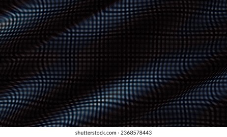olas de puntos coloridos. Esplandor de datos digitales de una matriz de puntos. Elemento de interfaz de usuario futurista con brillo suave