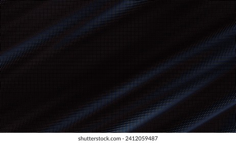 waves of colorful points. Digital data splash of point array. Futuristic smooth glitch UI element