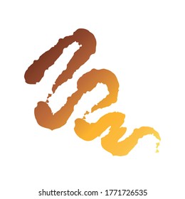 waves creative design with brush stroke degradient style vector illustration design